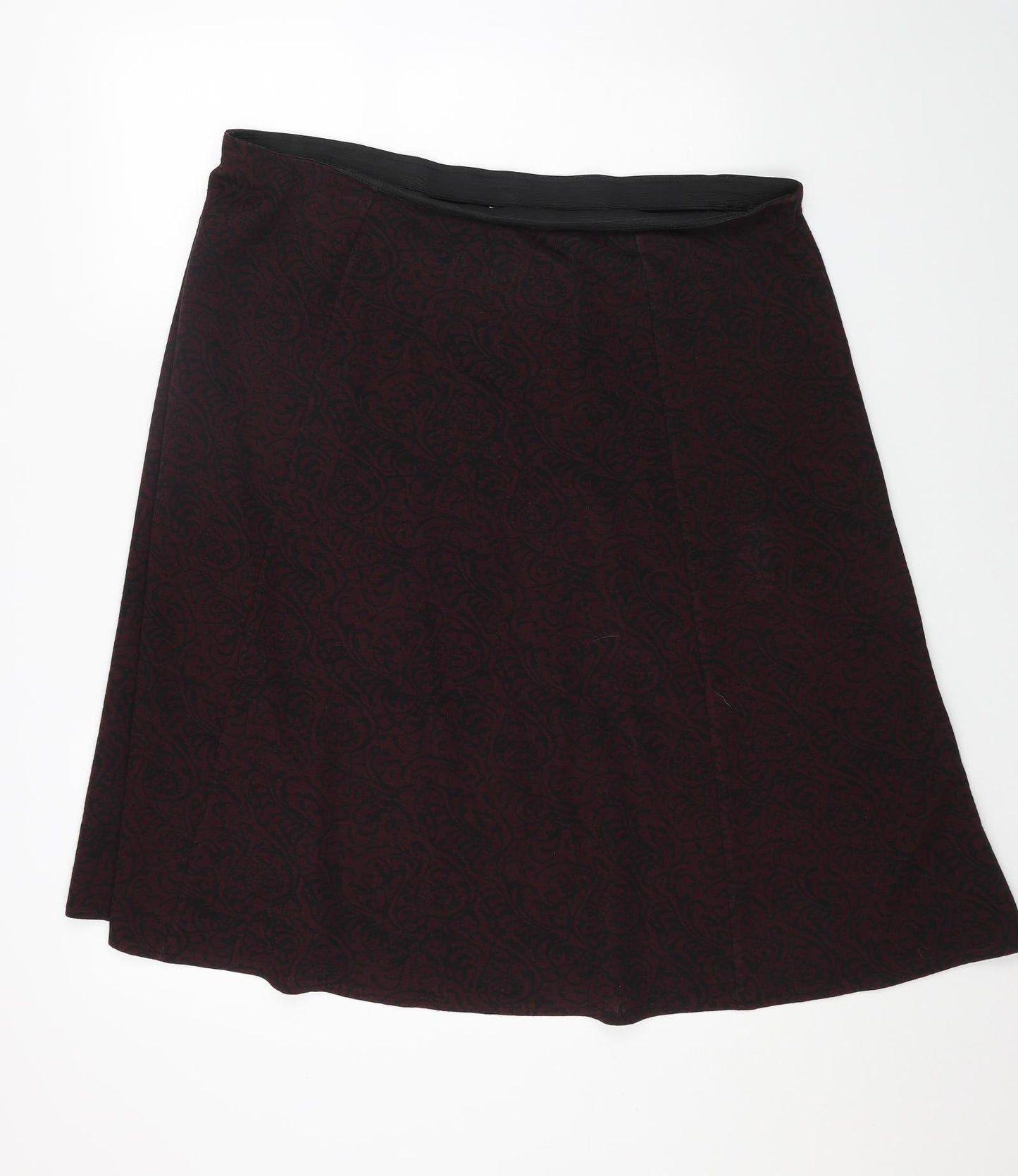 Bonmarché Womens Red Polyester A-Line Skirt Size 24