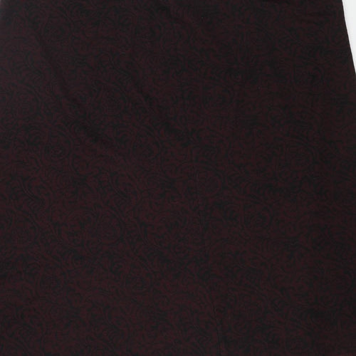 Bonmarché Womens Red Polyester A-Line Skirt Size 24