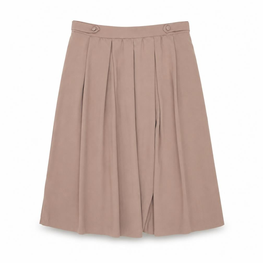 Front view of Mango women’s pink polyester tulip skirt, size UK 12, zip