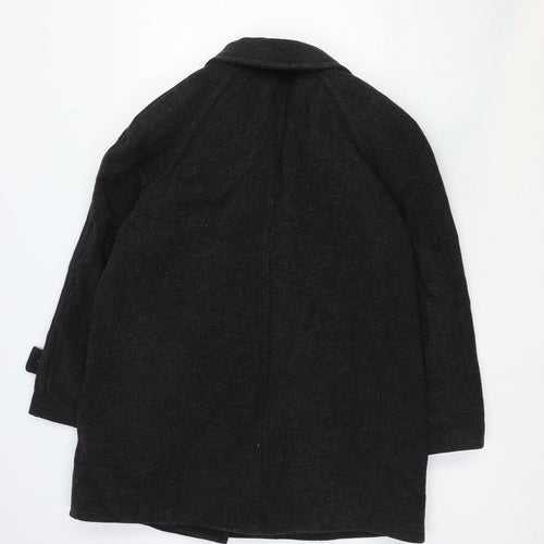 David Barry Womens Grey Overcoat Coat Size 14 Button