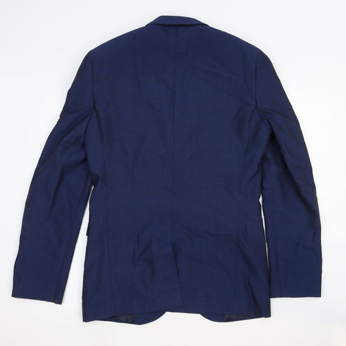 NEXT Mens Blue Wool Jacket Suit Jacket Size 38 Regular