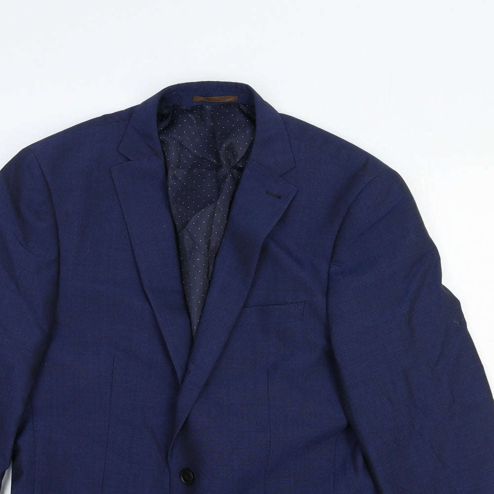 NEXT Mens Blue Wool Jacket Suit Jacket Size 38 Regular