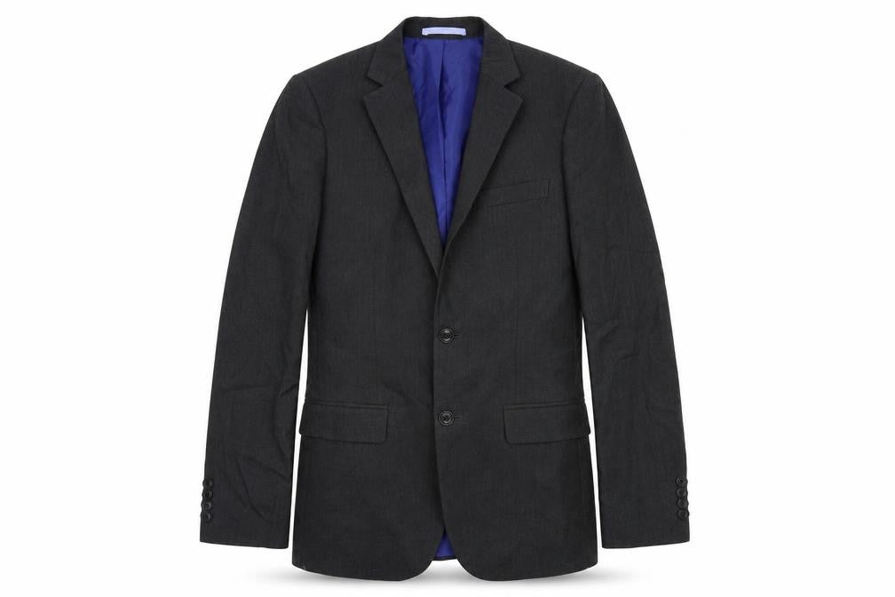 Front view of Marks & Spencer men’s grey wool jacket suit jacket, size 38, regular