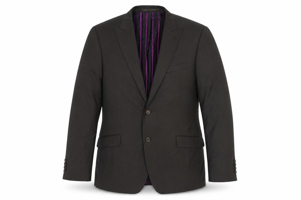 Front view of Marks & Spencer men’s grey wool jacket suit jacket, size 44, regular