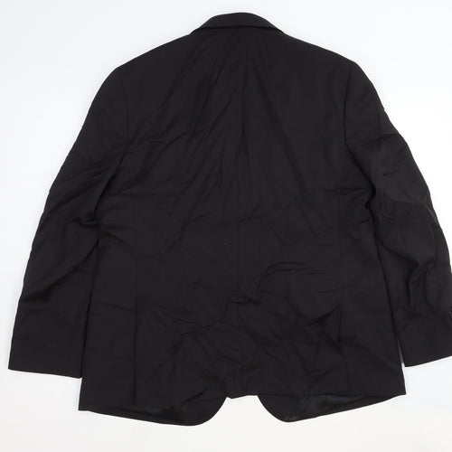 Marks and Spencer Mens Black Wool Jacket Suit Jacket Size 46 Regular