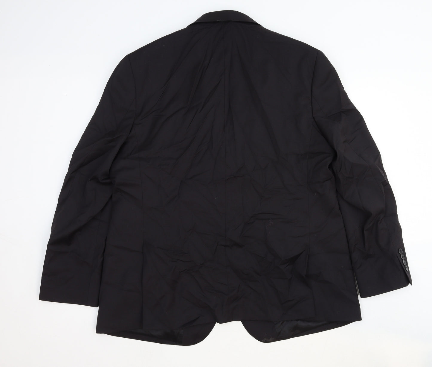 Marks and Spencer Mens Black Wool Jacket Suit Jacket Size 46 Regular