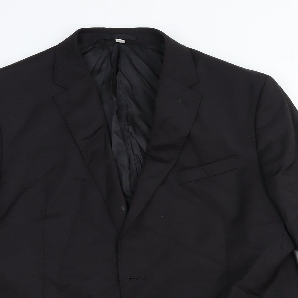 Marks and Spencer Mens Black Wool Jacket Suit Jacket Size 46 Regular