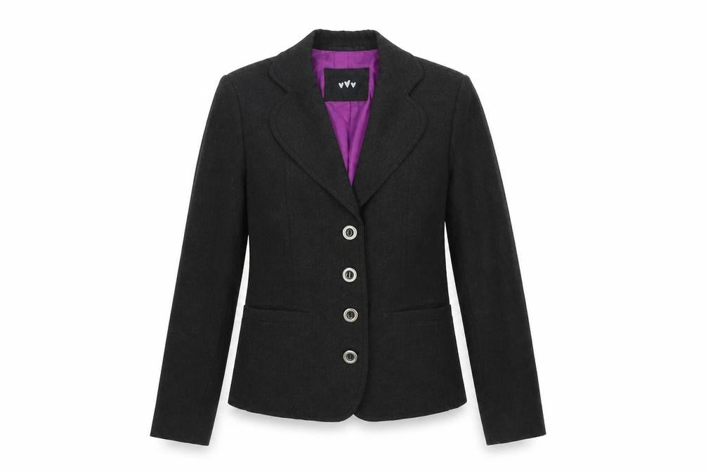 Per Una Womens Grey Wool Jacket Suit Jacket Size 10