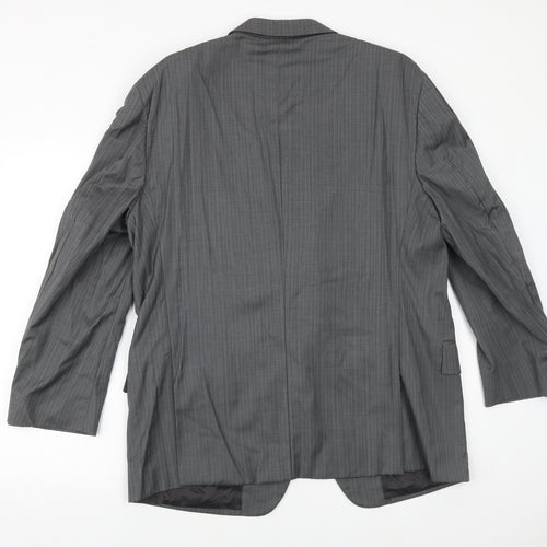 Joseph Abboud Mens Grey Striped Wool Jacket Suit Jacket Size 42 Regular