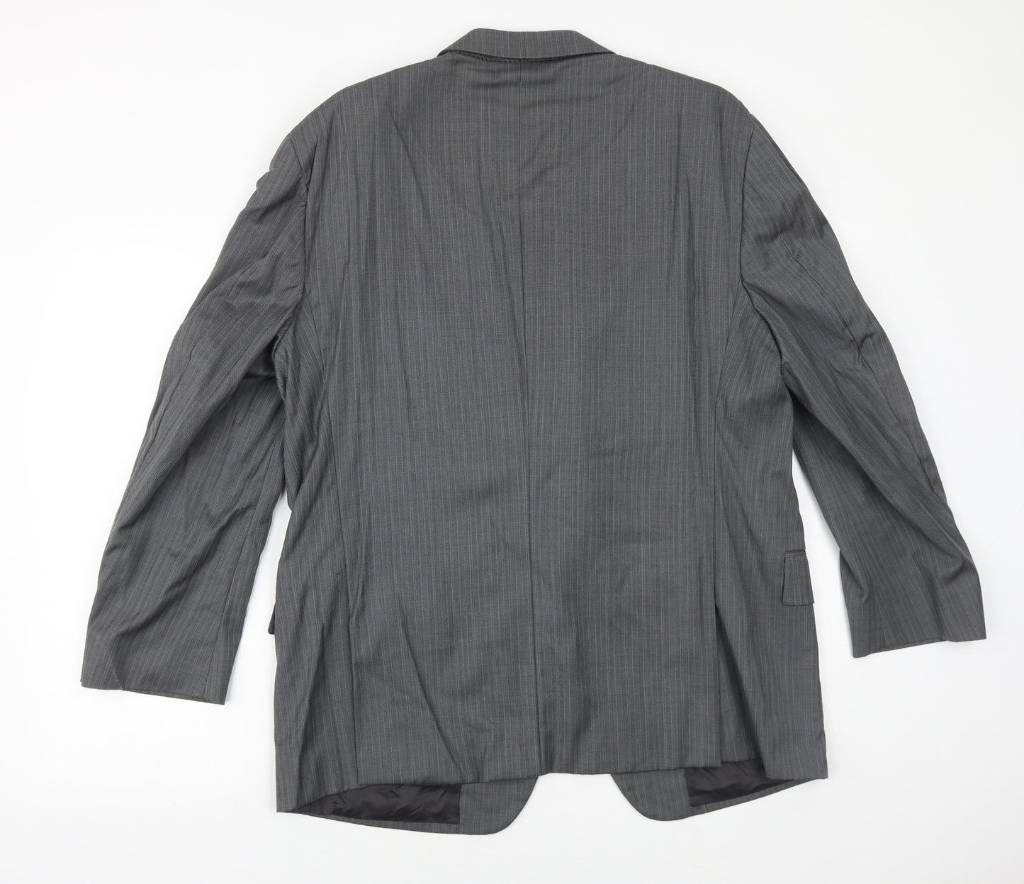 Joseph Abboud Mens Grey Striped Wool Jacket Suit Jacket Size 42 Regular