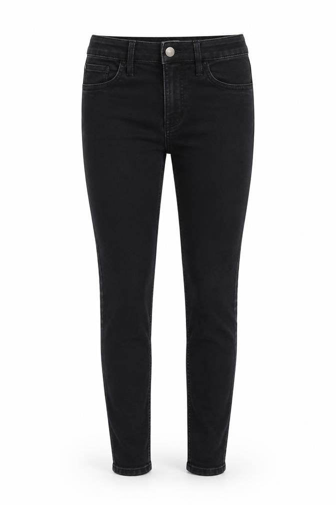 H&M Womens Black Cotton Skinny Jeans Size 8 Regular Zip