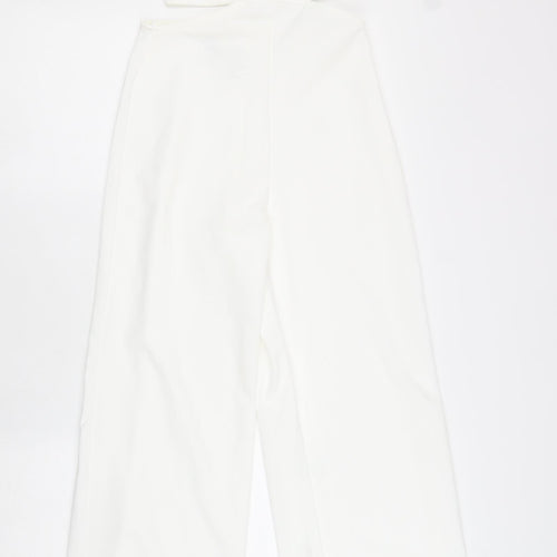 Stradivarius Womens White Polyester Jumpsuit One-Piece Size XS L31 in Zip - Cut Out