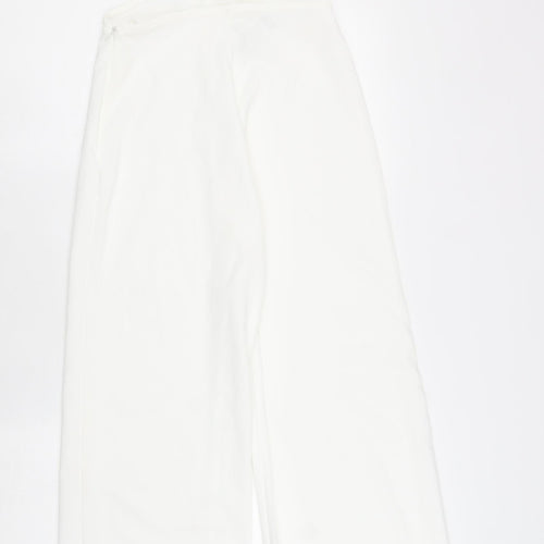 Stradivarius Womens White Polyester Jumpsuit One-Piece Size XS L31 in Zip - Cut Out