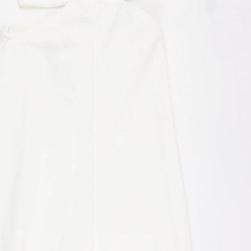 Stradivarius Womens White Polyester Jumpsuit One-Piece Size XS L31 in Zip - Cut Out