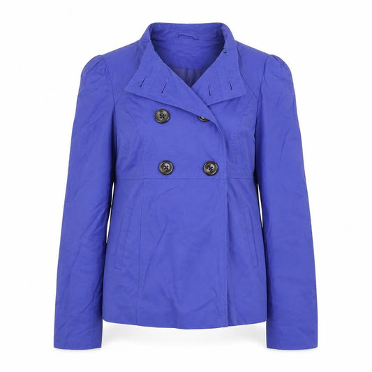 Front view of George women’s purple jacket, size UK 10, button