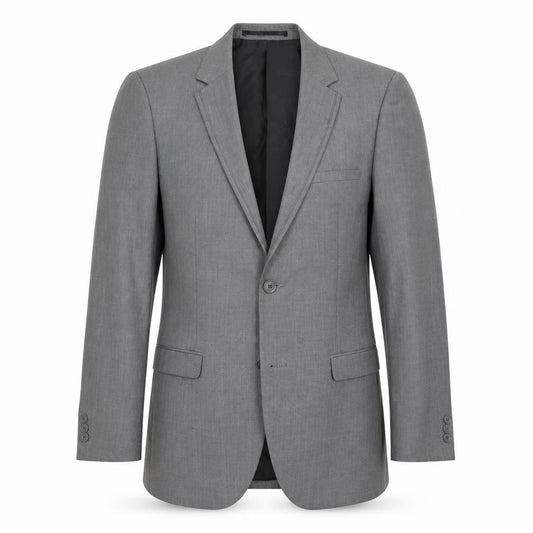 Front view of George men’s grey polyester jacket suit jacket, size 36, regular