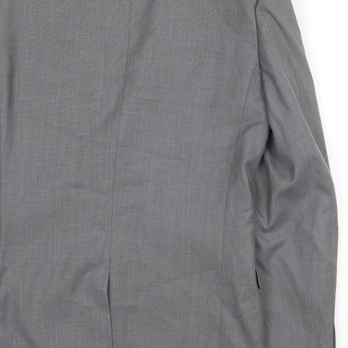 George Mens Grey Polyester Jacket Suit Jacket Size 36 Regular