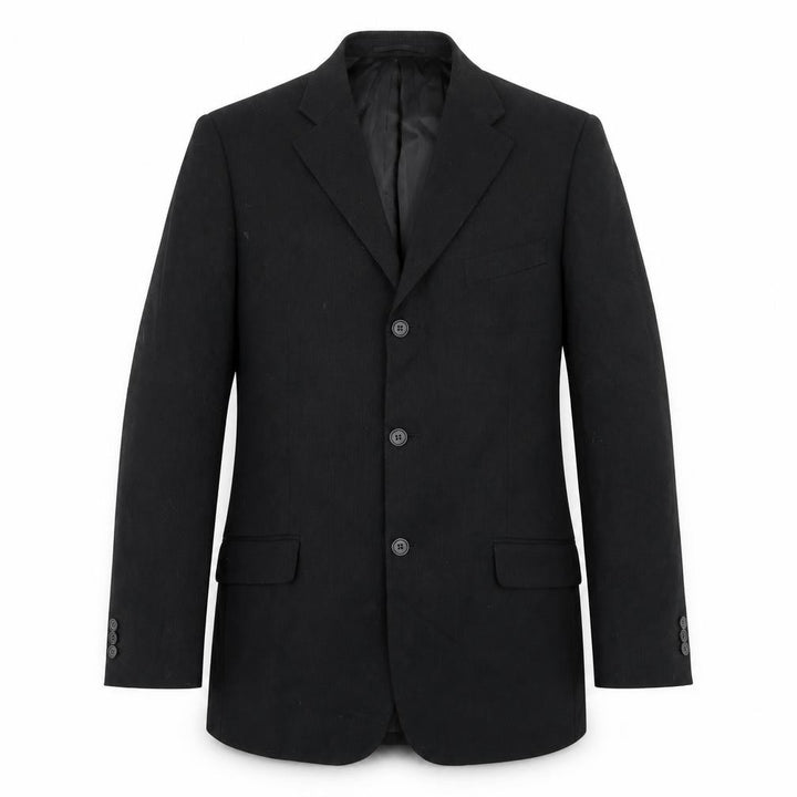 Milan Mens Black Polyester Jacket Suit Jacket Size 40 Regular
