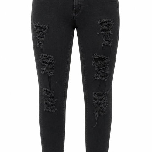Denim & Co. Womens Black Cotton Skinny Jeans Size 10 Regular Zip
