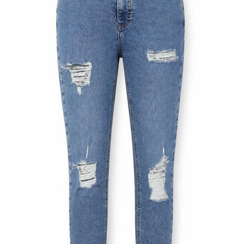 Topshop Womens Blue Cotton Skinny Jeans Size 26 in L32 in Regular Zip