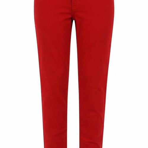 Zara Womens Red Cotton Skinny Jeans Size 8 L30 in Regular Button
