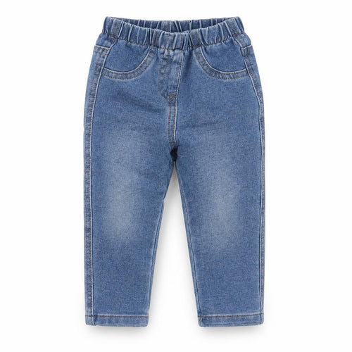 Matalan Girls Blue Cotton Jogger Jeans Size 9-12 Months L50 cm Pullover