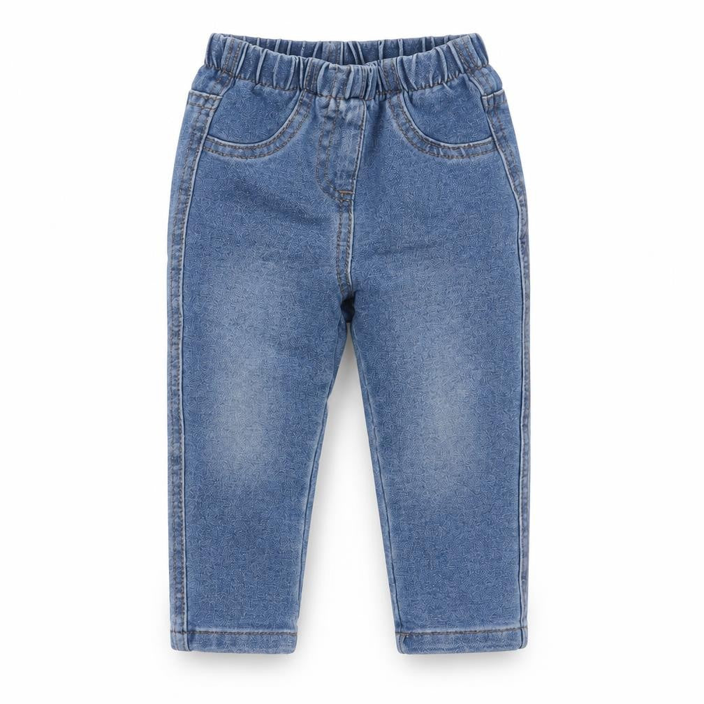 Matalan Girls Blue Cotton Jogger Jeans Size 9-12 Months L50 cm Pullover