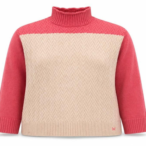 Crew Clothing Womens Beige High Neck Cotton Pullover Jumper Size 12