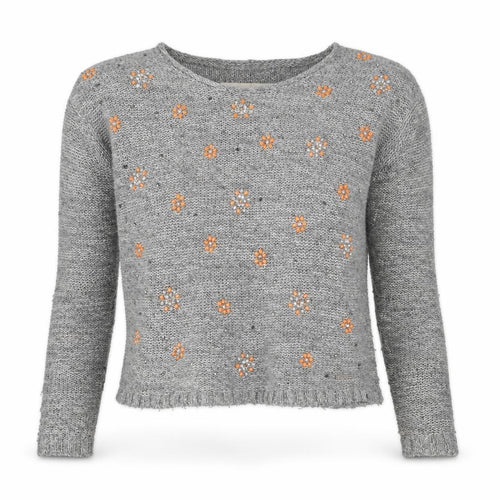 Marks and Spencer Womens Grey Boat Neck Cotton Pullover Jumper Size XS