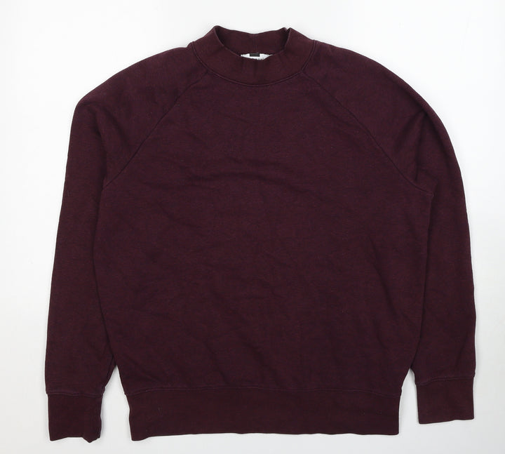 Topman Mens Red Cotton Pullover Sweatshirt Size M