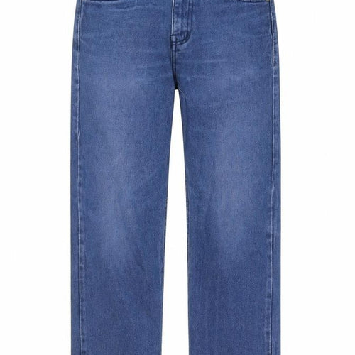 Preworn Mens Blue Cotton Straight Jeans Size 30 in Regular Zip