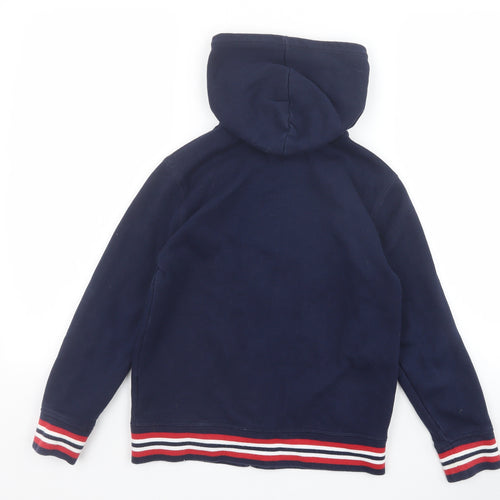 Gap Boys Blue Cotton Full Zip Hoodie Size 10 Years Zip