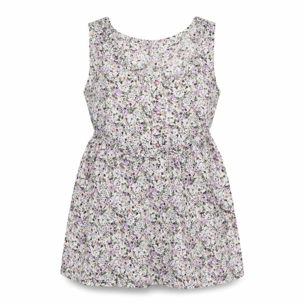 Topshop Womens White Floral Cotton Basic Tank Size 10 Scoop Neck - Peplum