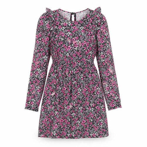 ASOS Womens Pink Floral Cotton Fit & Flare Size 4 Round Neck Pullover
