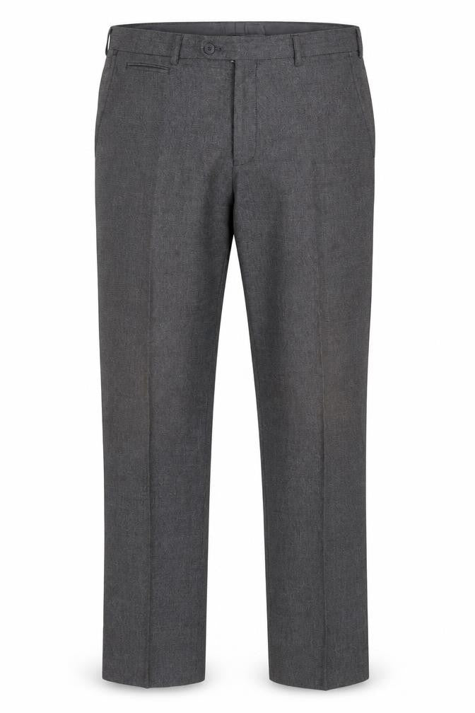 Skopes Mens Grey Polyester Dress Pants Trousers Size 34 in Regular Zip