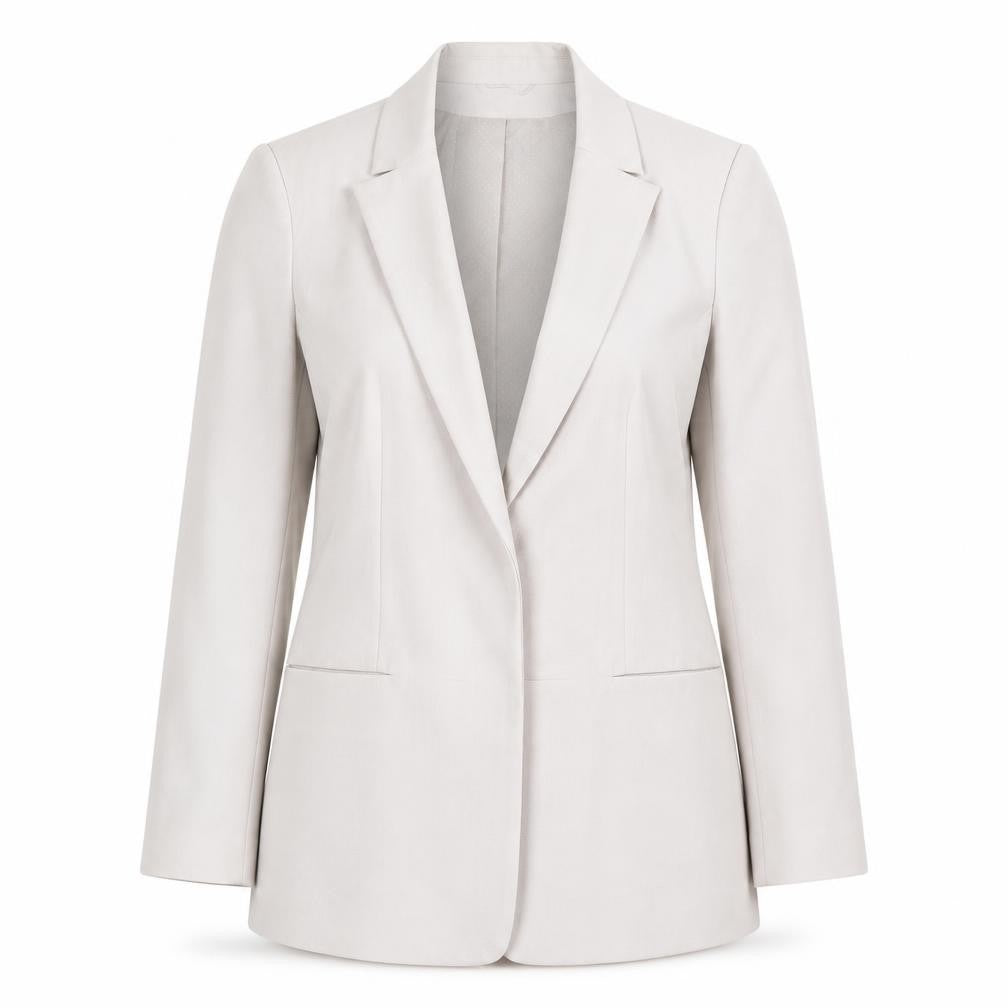 Front view of Ann Harvey women’s grey jacket blazer, size UK 16