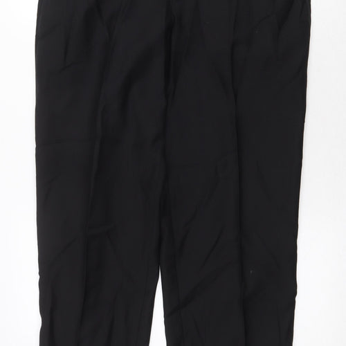 Code Mens Black Wool Trousers Size 34 in Regular Zip