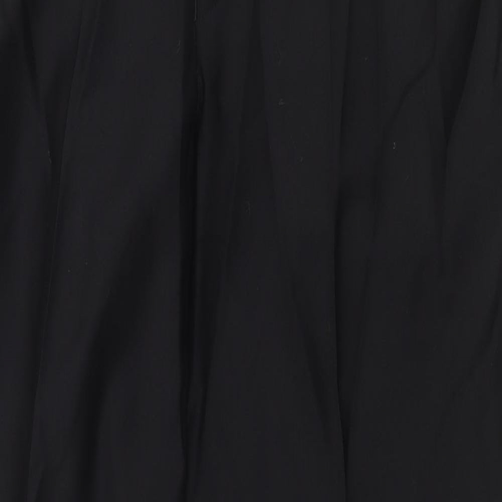 Code Mens Black Wool Trousers Size 34 in Regular Zip