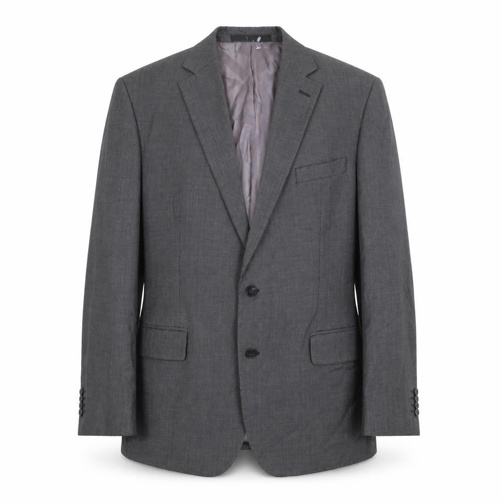 Front view of Marks & Spencer men’s grey wool jacket suit jacket, size 44, regular