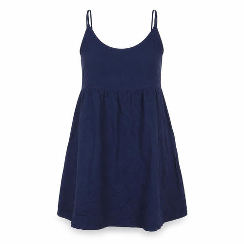 Divided by H&M Womens Blue Viscose Tank Dress Size 8 Round Neck Pullover