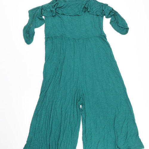 NEXT Womens Green Viscose Jumpsuit One-Piece Size 16 Pullover