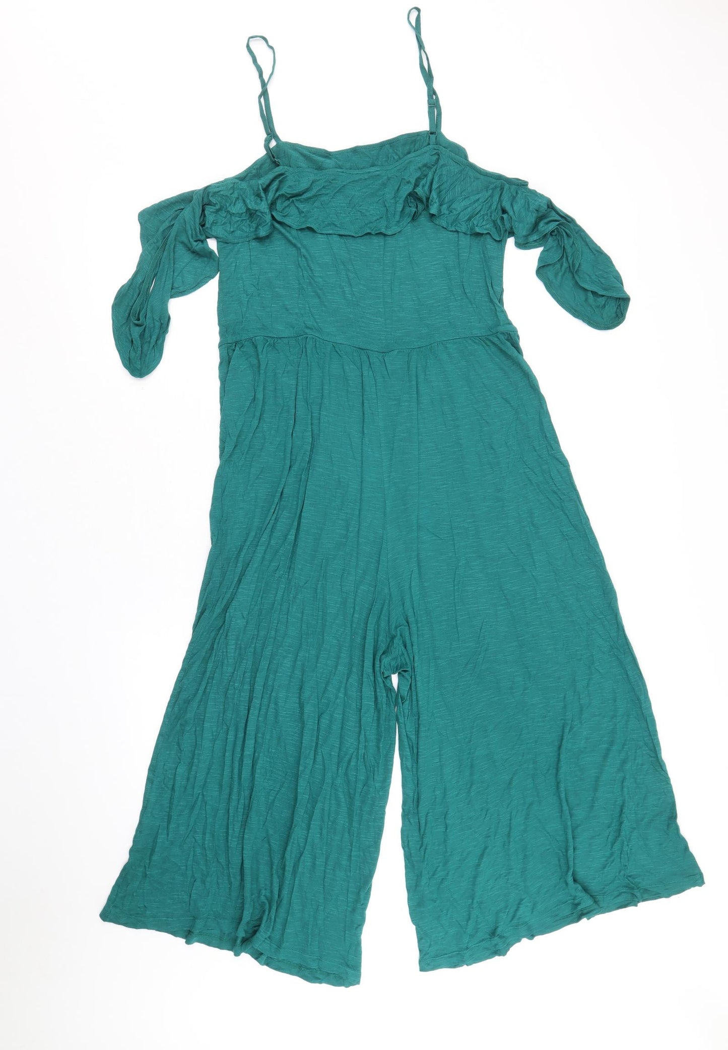 NEXT Womens Green Viscose Jumpsuit One-Piece Size 16 Pullover