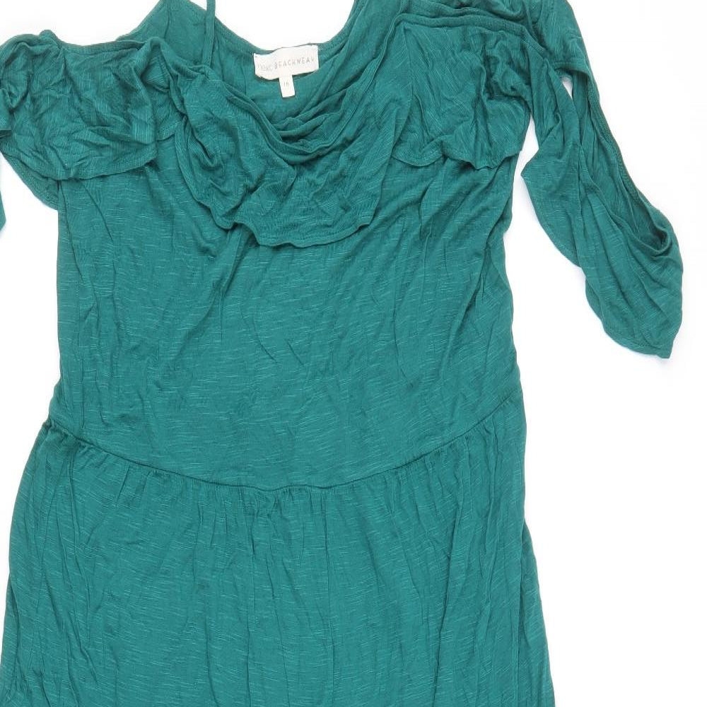 NEXT Womens Green Viscose Jumpsuit One-Piece Size 16 Pullover