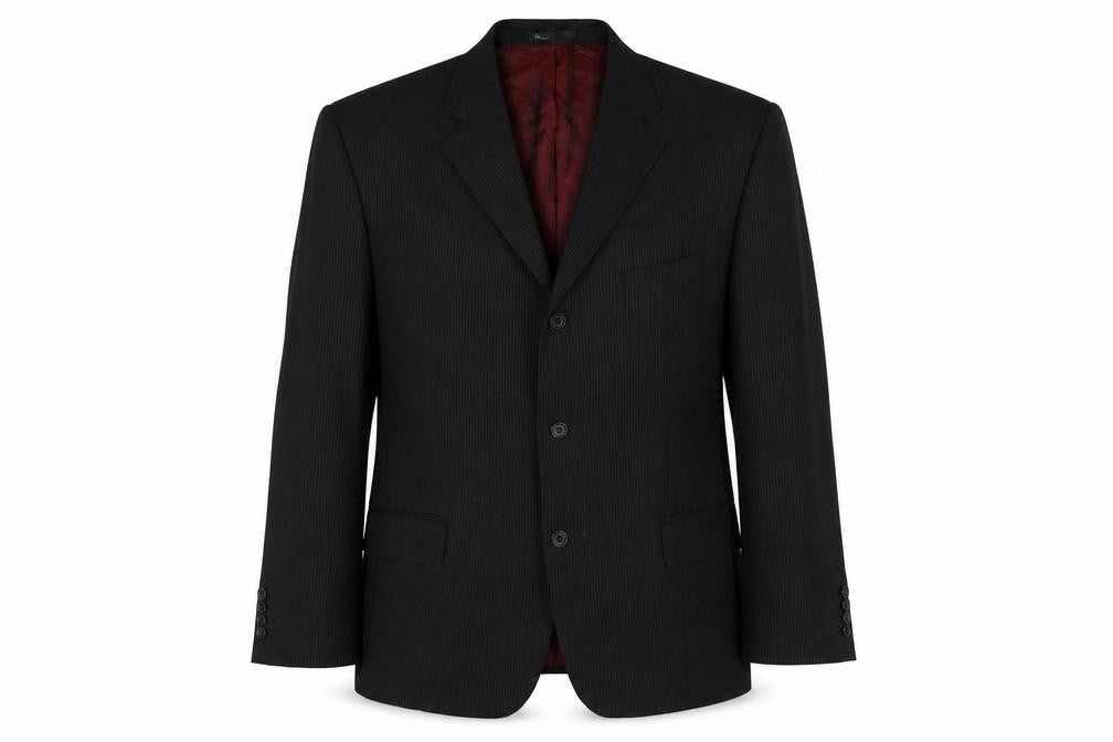 BHS Mens Black Polyester Jacket Suit Jacket Size 44 Regular