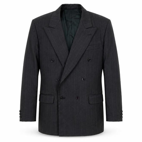 Horne Brothers Mens Green Striped Wool Jacket Suit Jacket Size 42 Regular