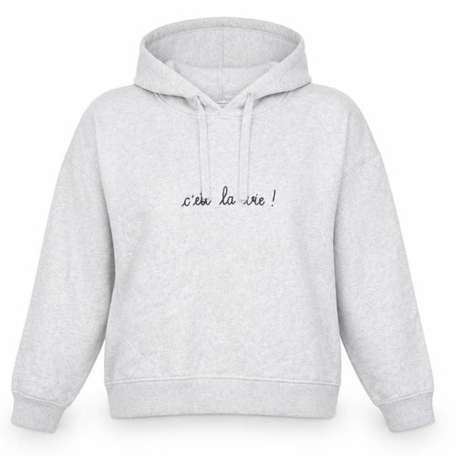Maison Labiche Womens Grey Cotton Pullover Hoodie Size S Pullover - C'est La Vie