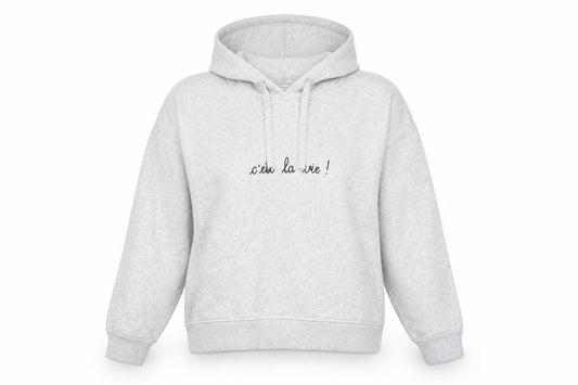 Maison Labiche Womens Grey Cotton Pullover Hoodie Size S Pullover - C'est La Vie