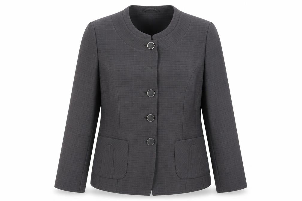 Klass Womens Grey Polyester Jacket Blazer Size 14