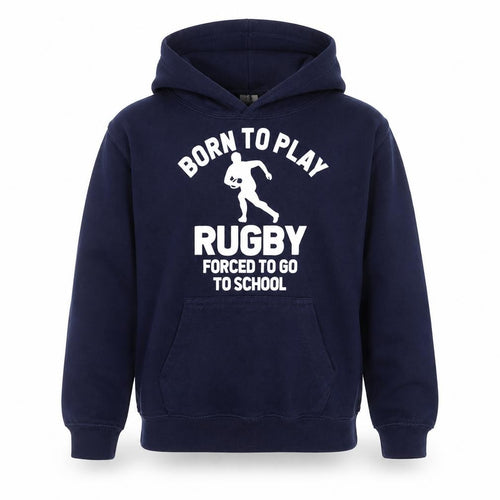 Just Hoods Boys Blue Cotton Pullover Hoodie Size 10 Years Pullover - Rugby