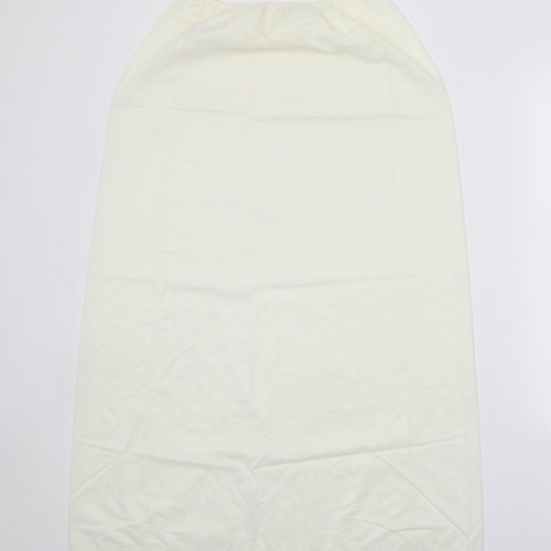 St Michael Womens White Polyester A-Line Skirt Size 24 in - Elastic Waist